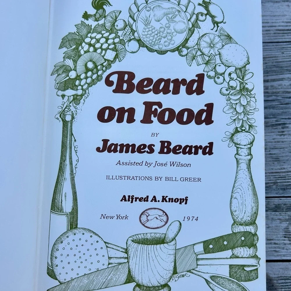 FIRST EDITION Beard on Food Book by James Beard 1974.